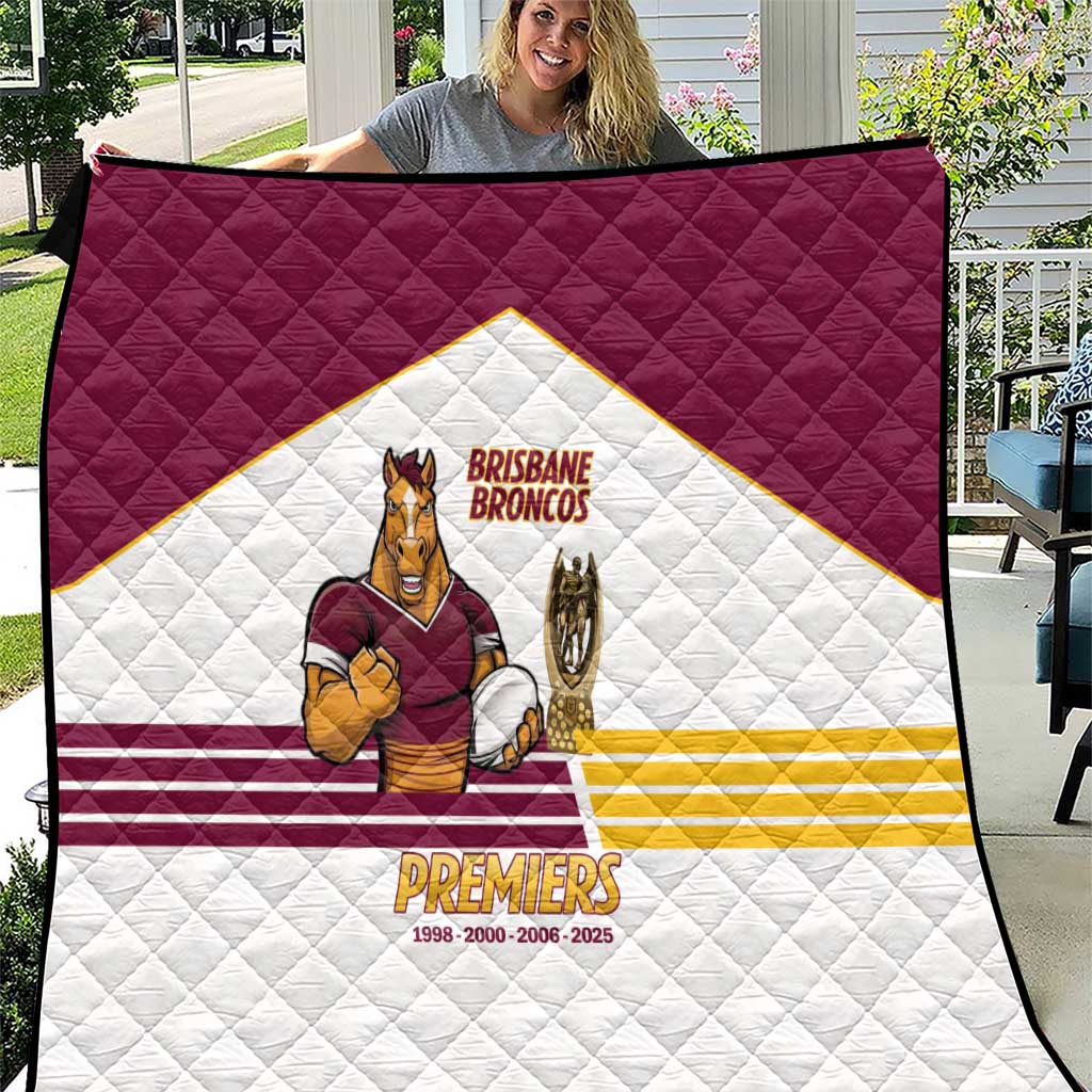 Brisbane Broncos Rugby Quilt NRL 4th Premiers Proud - Aussie Hoodie