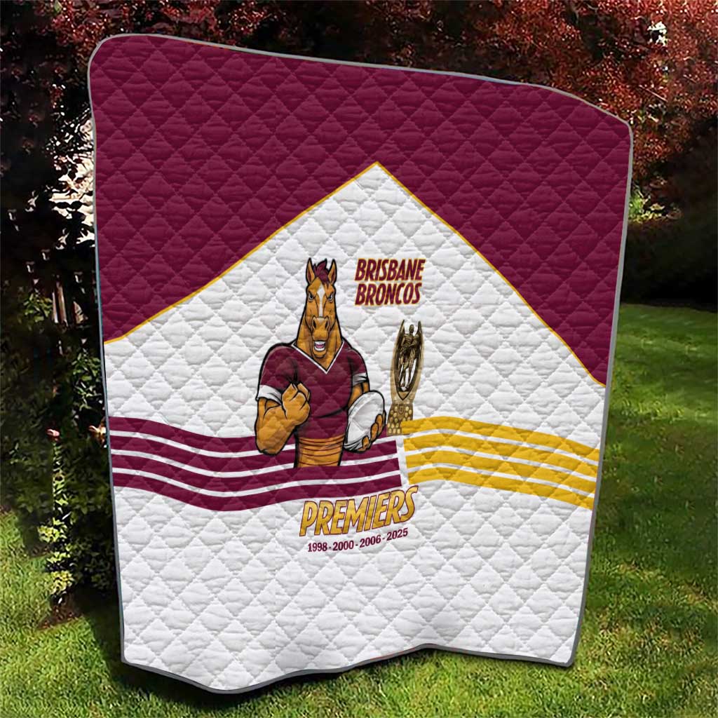 Brisbane Broncos Rugby Quilt NRL 4th Premiers Proud - Aussie Hoodie