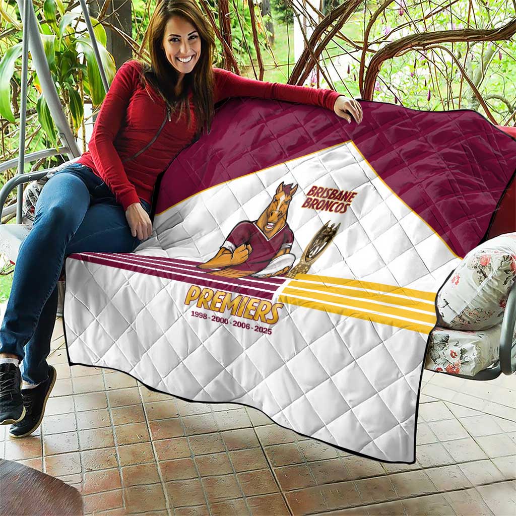 Brisbane Broncos Rugby Quilt NRL 4th Premiers Proud - Aussie Hoodie