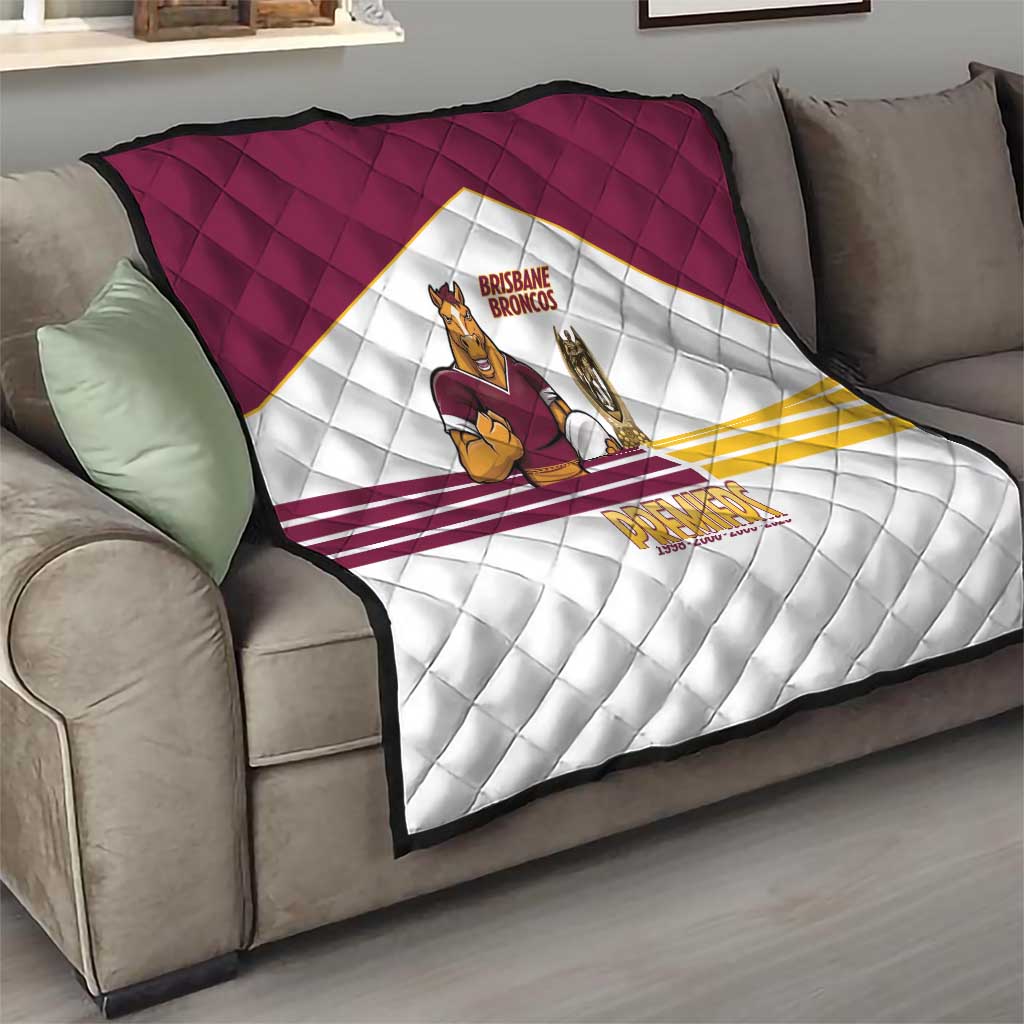Brisbane Broncos Rugby Quilt NRL 4th Premiers Proud - Aussie Hoodie