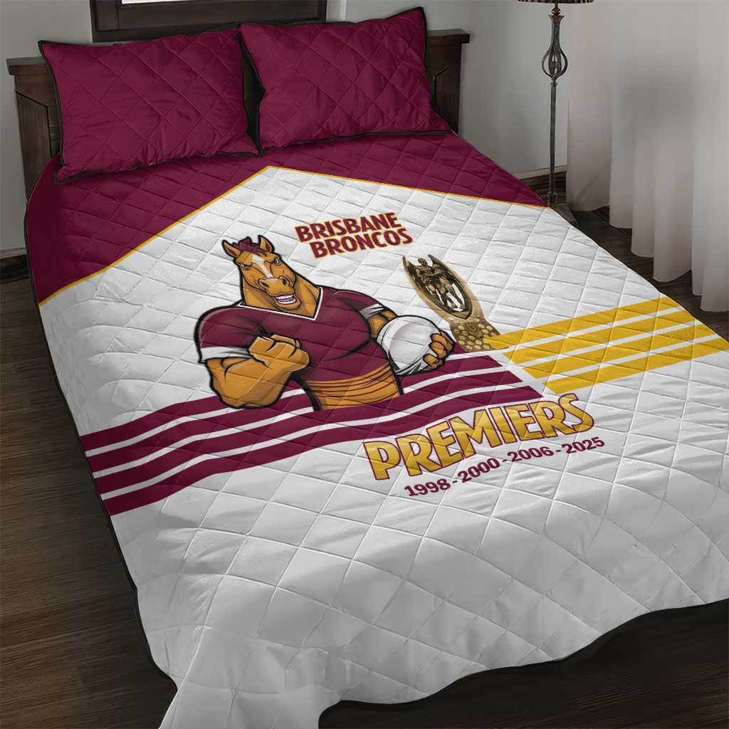 Brisbane Broncos Rugby Quilt Bed Set NRL 4th Premiers Proud - Aussie Hoodie