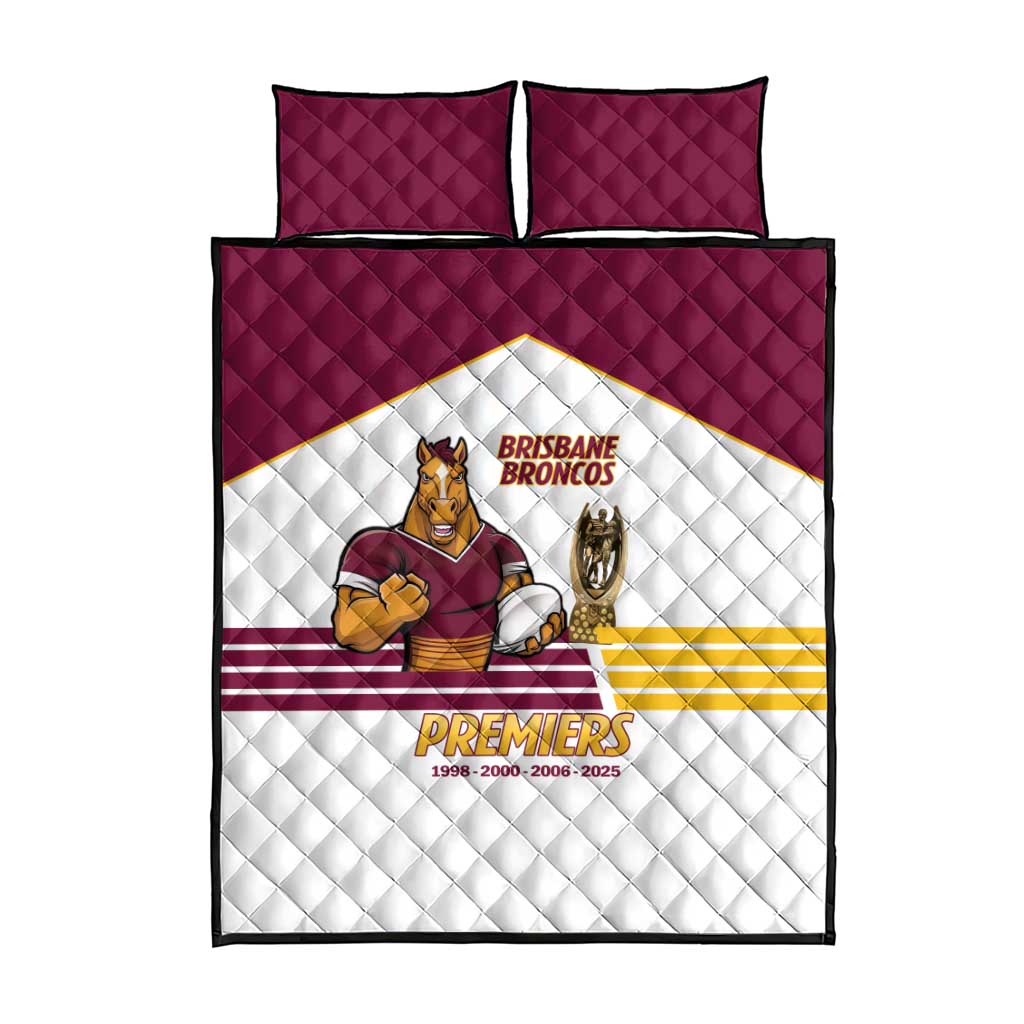 Brisbane Broncos Rugby Quilt Bed Set NRL 4th Premiers Proud - Aussie Hoodie
