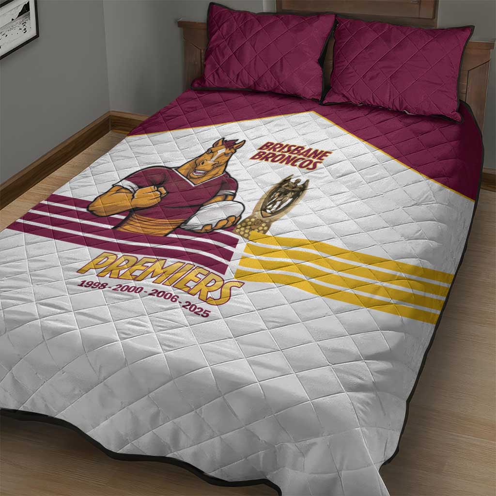 Brisbane Broncos Rugby Quilt Bed Set NRL 4th Premiers Proud - Aussie Hoodie