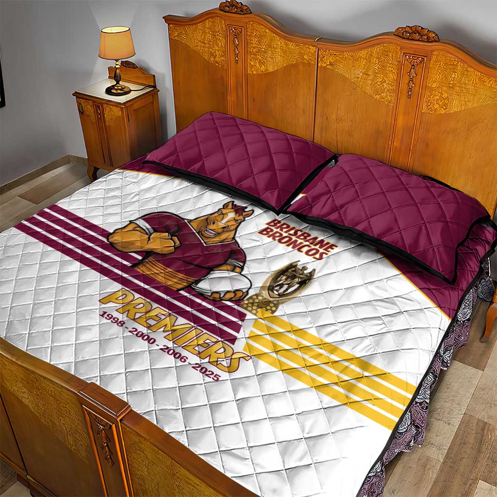 Brisbane Broncos Rugby Quilt Bed Set NRL 4th Premiers Proud - Aussie Hoodie