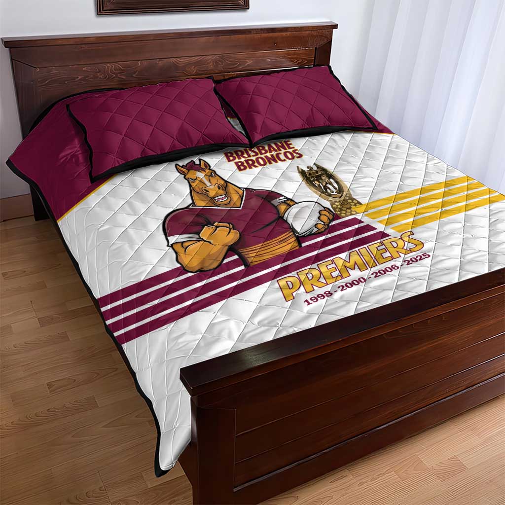 Brisbane Broncos Rugby Quilt Bed Set NRL 4th Premiers Proud - Aussie Hoodie