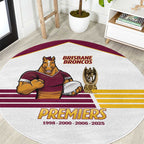 Brisbane Broncos Rugby Round Carpet NRL 4th Premiers Proud - Aussie Hoodie