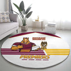 Brisbane Broncos Rugby Round Carpet NRL 4th Premiers Proud - Aussie Hoodie