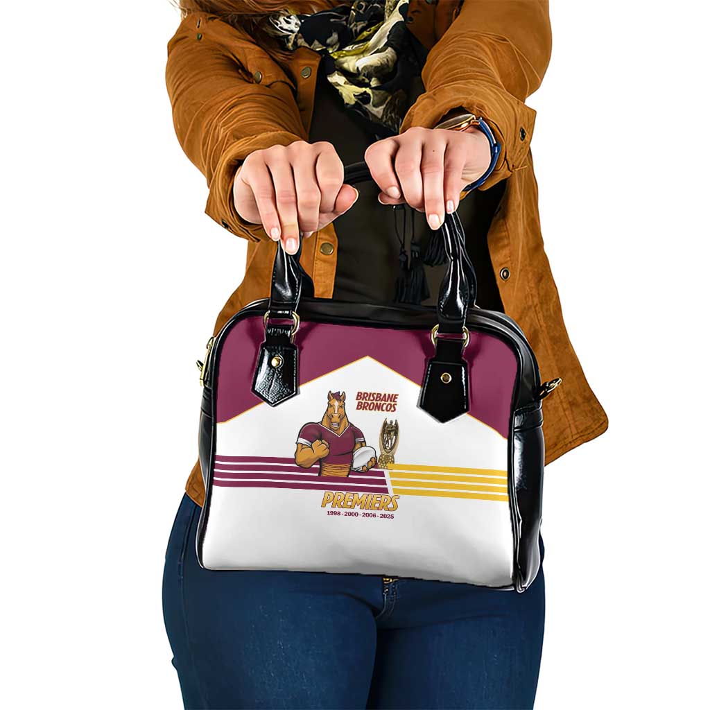 Brisbane Broncos Rugby Shoulder Handbag NRL 4th Premiers Proud - Aussie Hoodie
