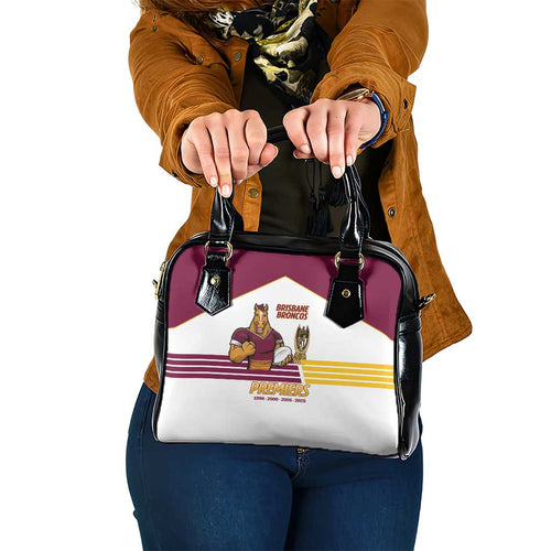 Brisbane Broncos Rugby Shoulder Handbag NRL 4th Premiers Proud - Aussie Hoodie
