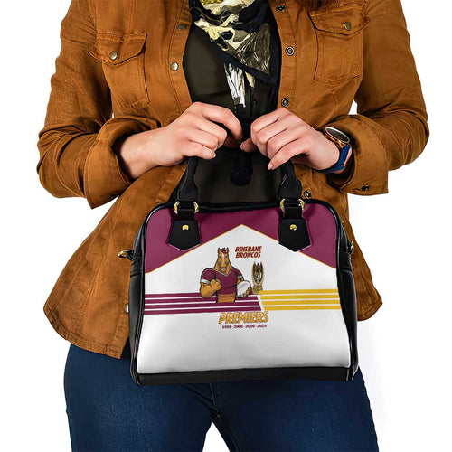 Brisbane Broncos Rugby Shoulder Handbag NRL 4th Premiers Proud - Aussie Hoodie