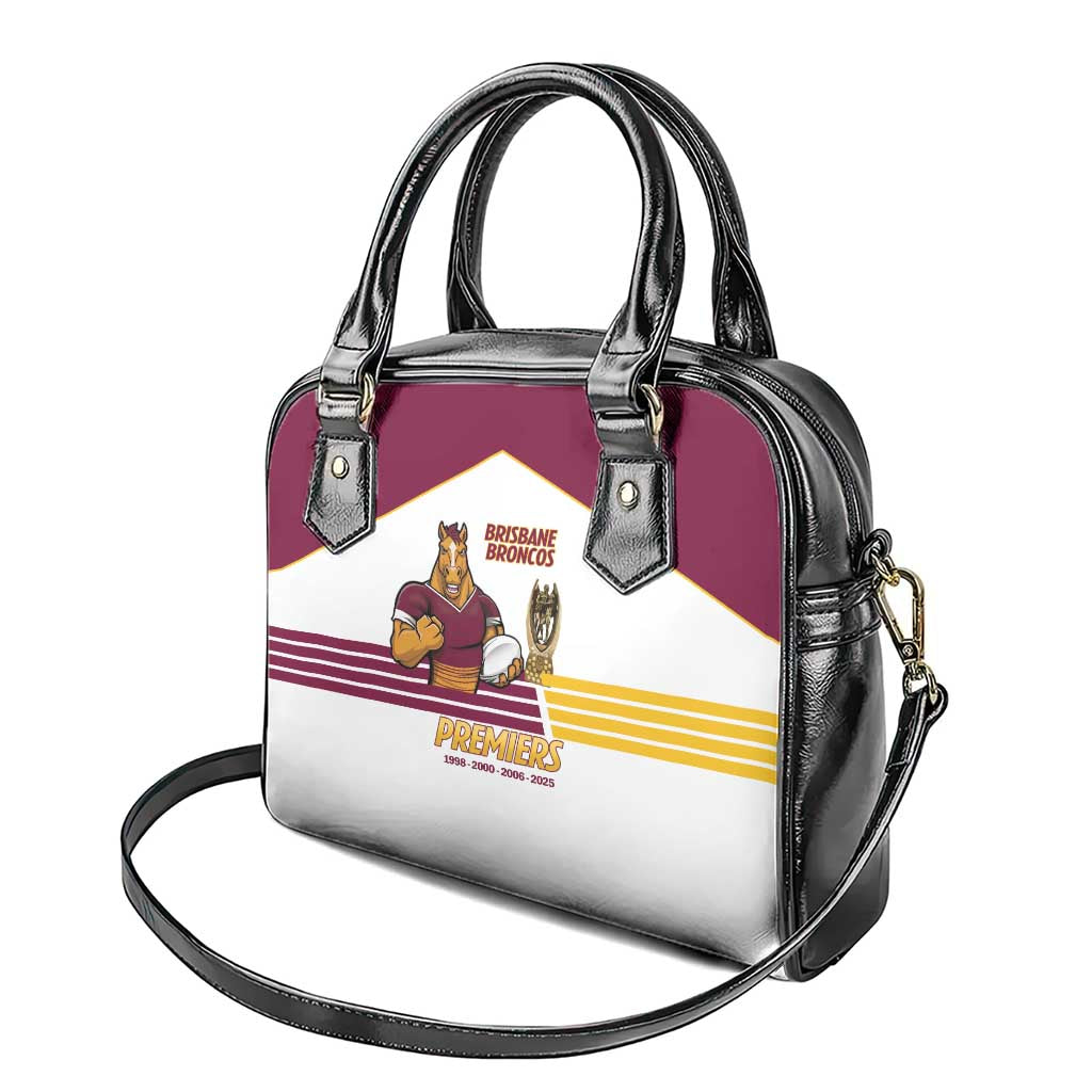 Brisbane Broncos Rugby Shoulder Handbag NRL 4th Premiers Proud - Aussie Hoodie