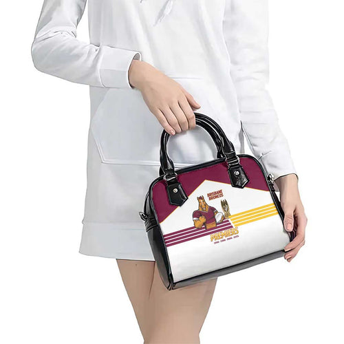 Brisbane Broncos Rugby Shoulder Handbag NRL 4th Premiers Proud - Aussie Hoodie
