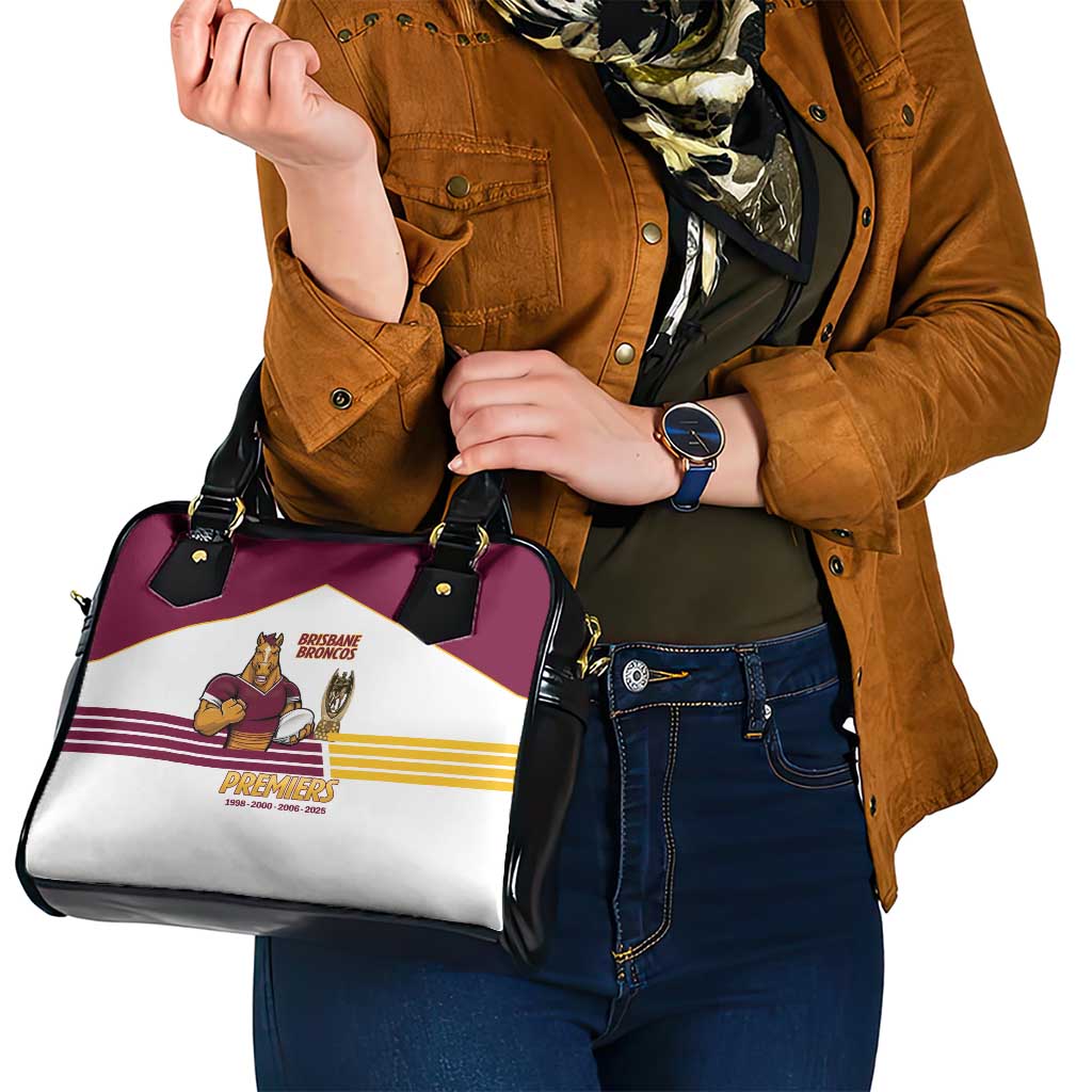 Brisbane Broncos Rugby Shoulder Handbag NRL 4th Premiers Proud - Aussie Hoodie