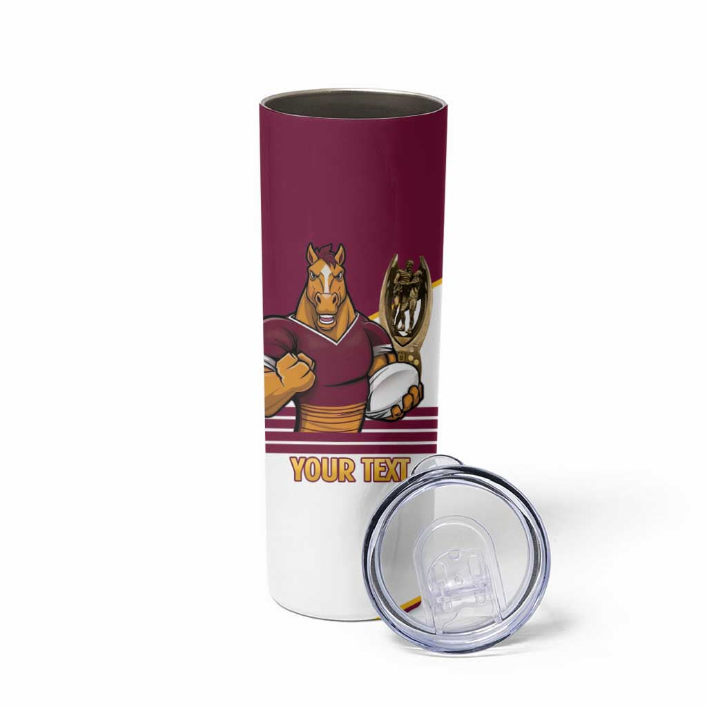 Brisbane Broncos Rugby Personalised Skinny Tumbler NRL 4th Premiers Proud - Aussie Hoodie