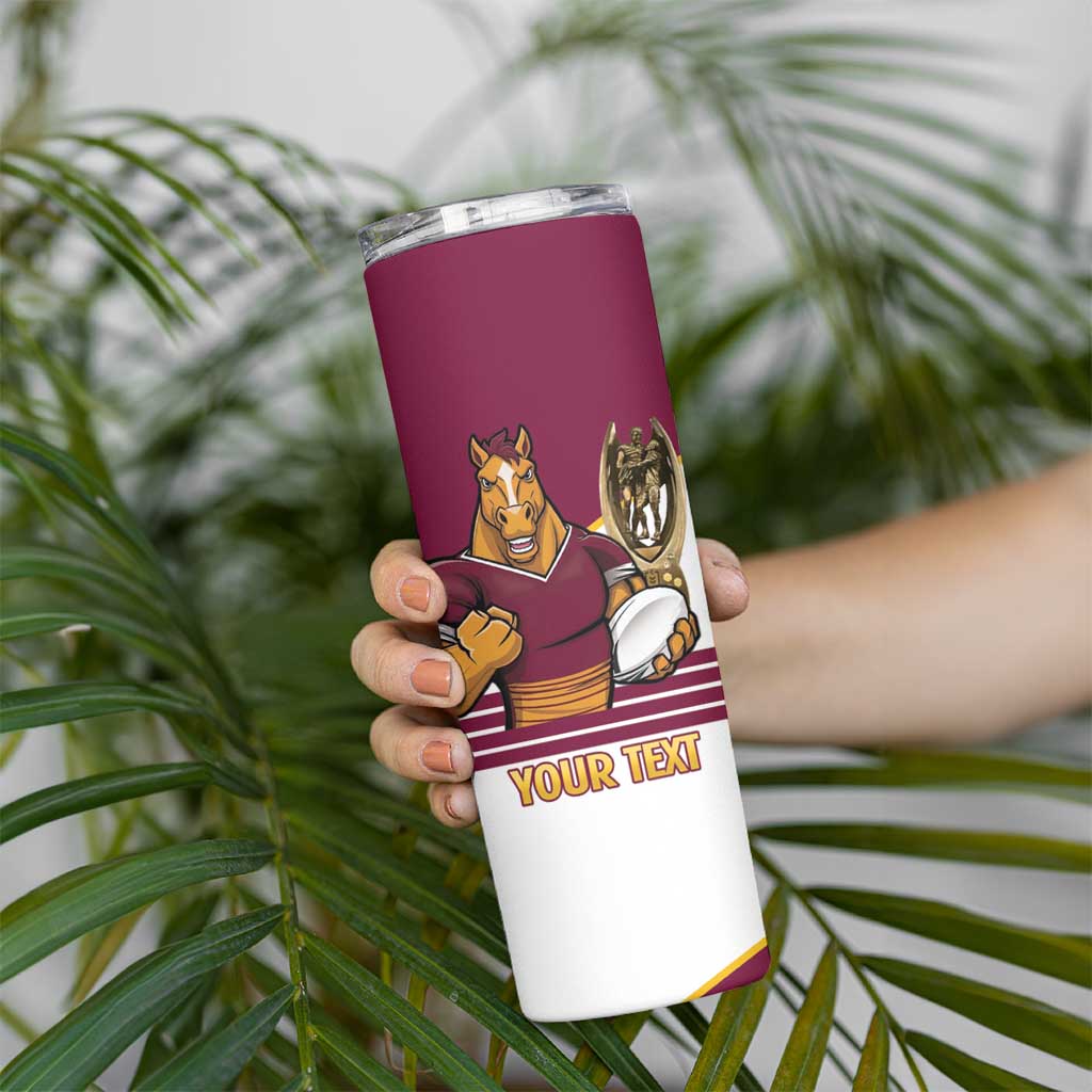 Brisbane Broncos Rugby Personalised Skinny Tumbler NRL 4th Premiers Proud - Aussie Hoodie