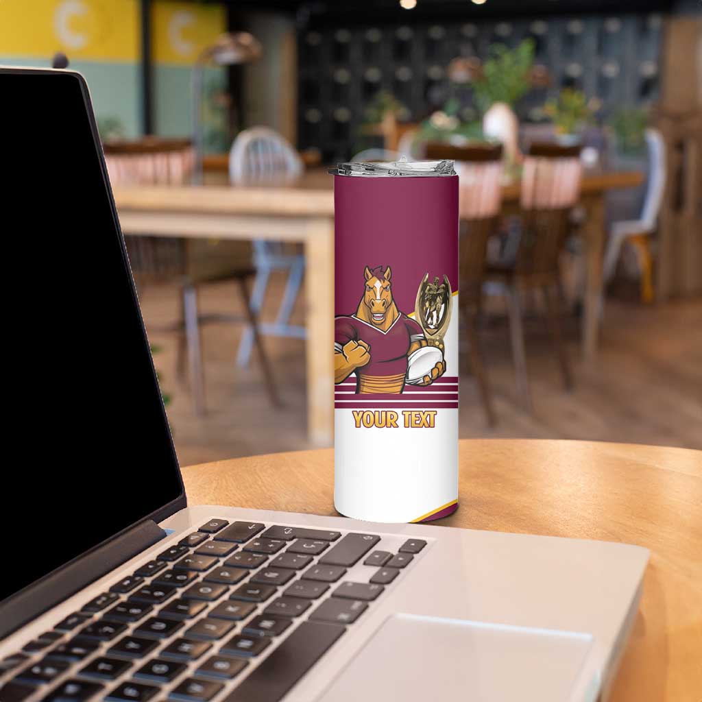 Brisbane Broncos Rugby Personalised Skinny Tumbler NRL 4th Premiers Proud - Aussie Hoodie