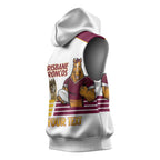 Brisbane Broncos Rugby Personalised Sleeveless Hoodie NRL 4th Premiers Proud - Aussie Hoodie