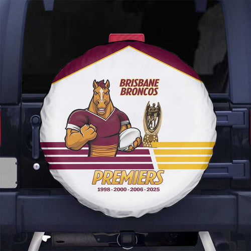 Brisbane Broncos Rugby Spare Tire Cover NRL 4th Premiers Proud - Aussie Hoodie
