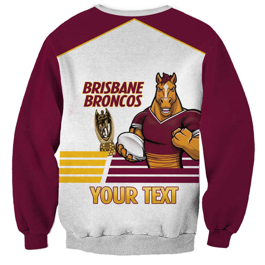 Brisbane Broncos Rugby Personalised Sweatshirt NRL 4th Premiers Proud - Aussie Hoodie