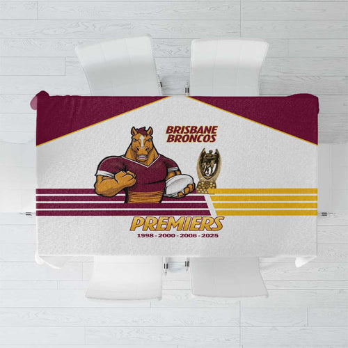 Brisbane Broncos Rugby Tablecloth NRL 4th Premiers Proud - Aussie Hoodie