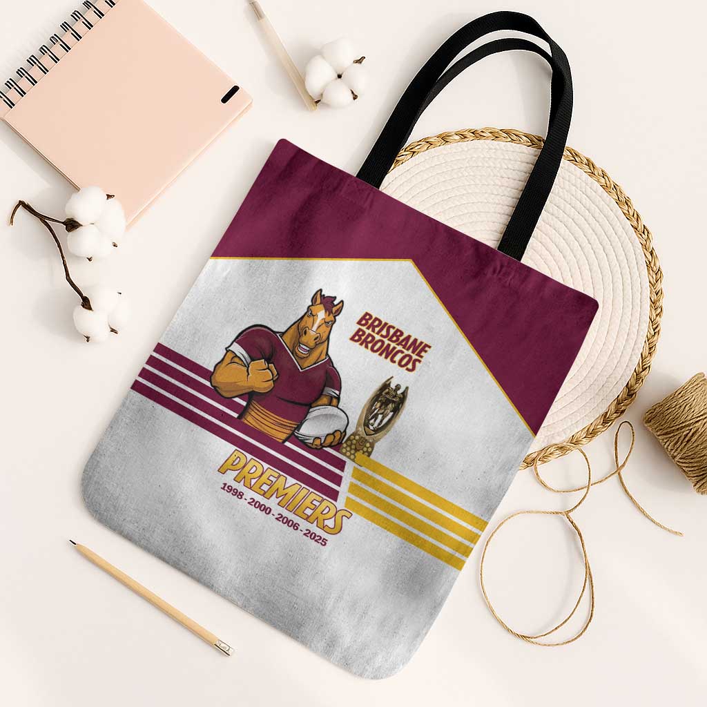 Brisbane Broncos Rugby Tote Bag NRL 4th Premiers Proud - Aussie Hoodie