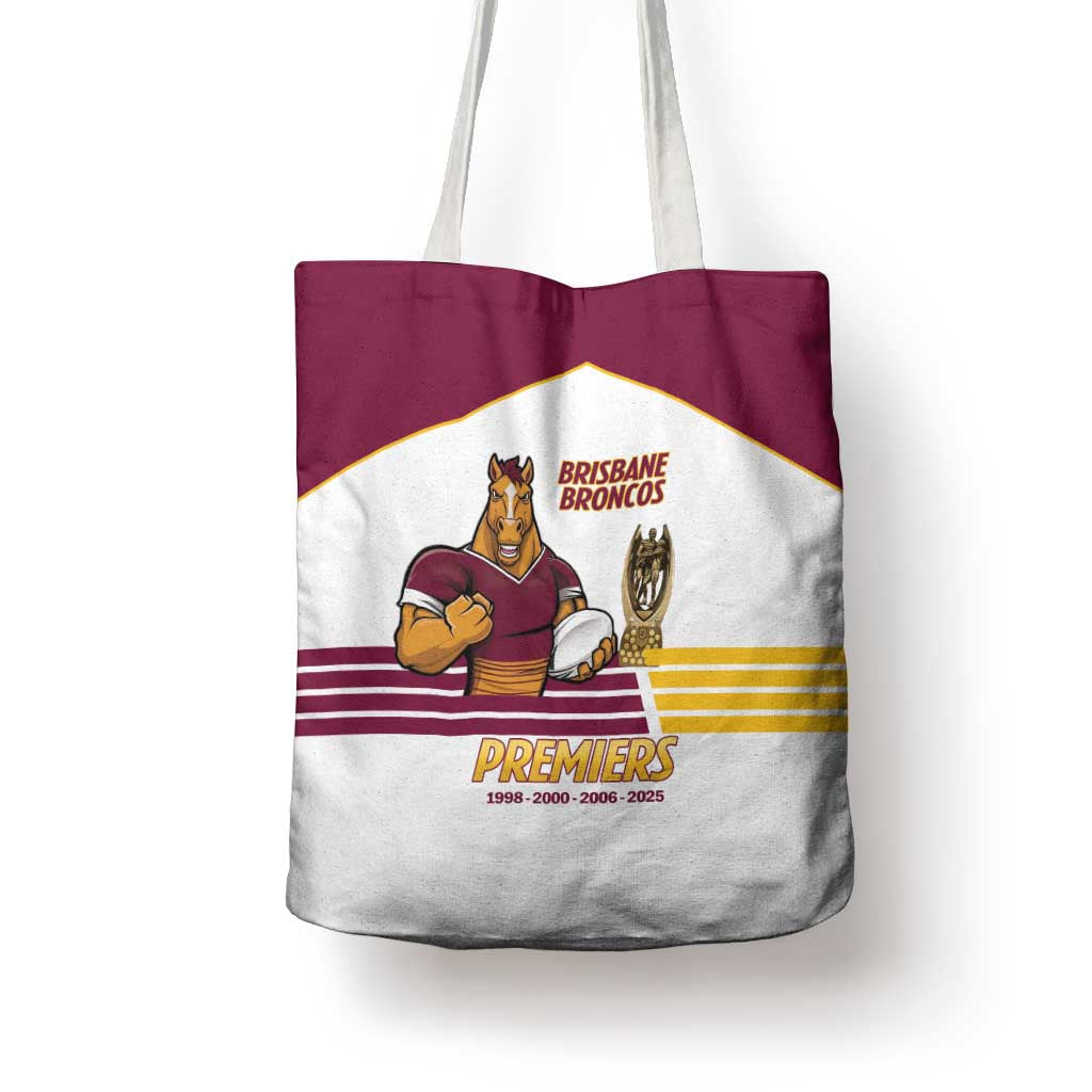 Brisbane Broncos Rugby Tote Bag NRL 4th Premiers Proud - Aussie Hoodie
