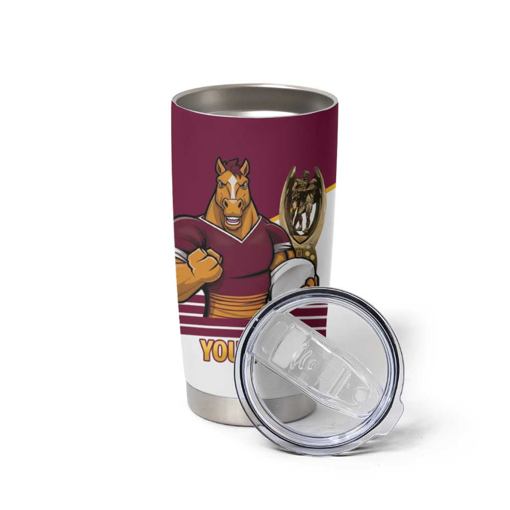 Brisbane Broncos Rugby Personalised Tumbler Cup NRL 4th Premiers Proud - Aussie Hoodie