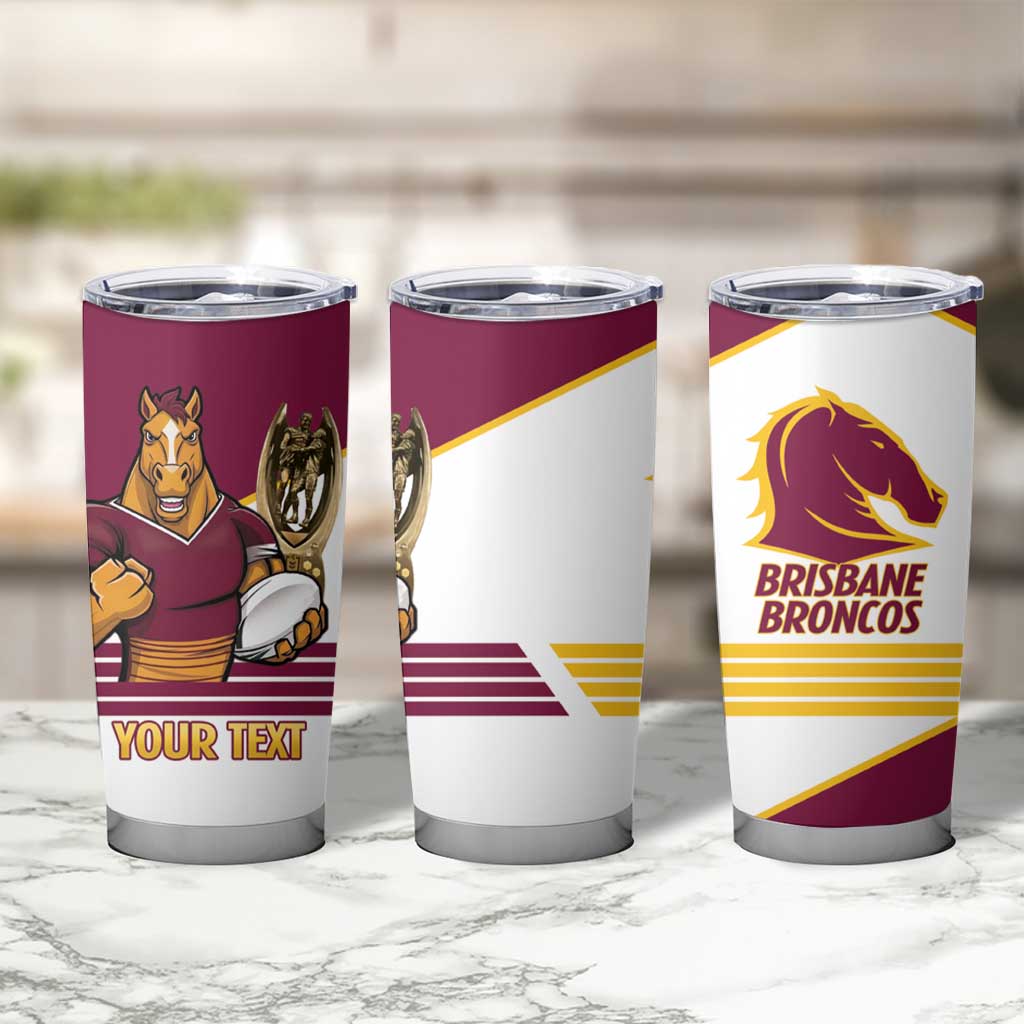 Brisbane Broncos Rugby Personalised Tumbler Cup NRL 4th Premiers Proud - Aussie Hoodie