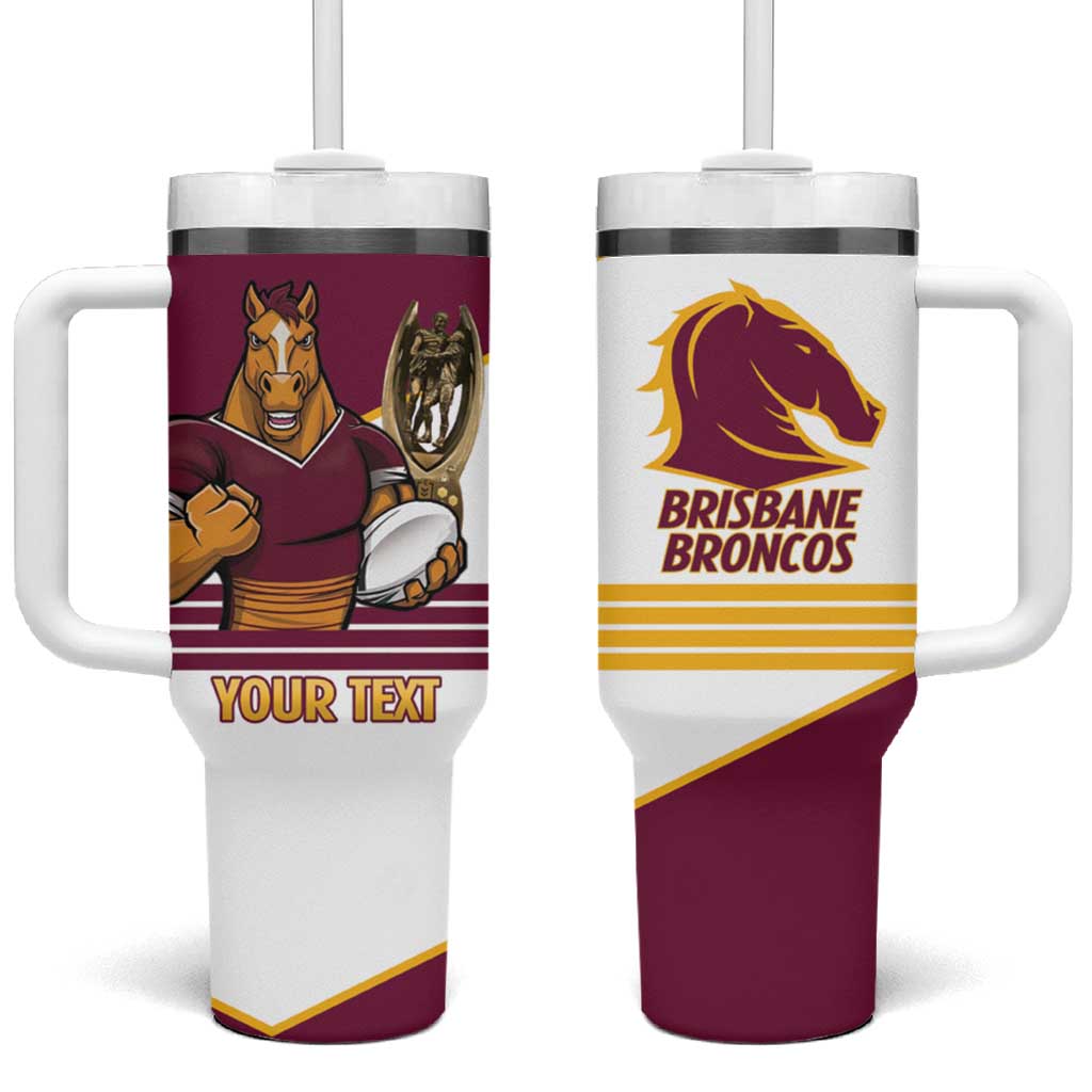 Brisbane Broncos Rugby Personalised Tumbler With Handle NRL 4th Premiers Proud - Aussie Hoodie