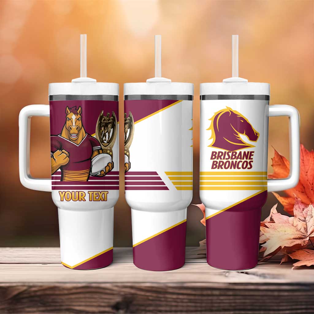 Brisbane Broncos Rugby Personalised Tumbler With Handle NRL 4th Premiers Proud - Aussie Hoodie