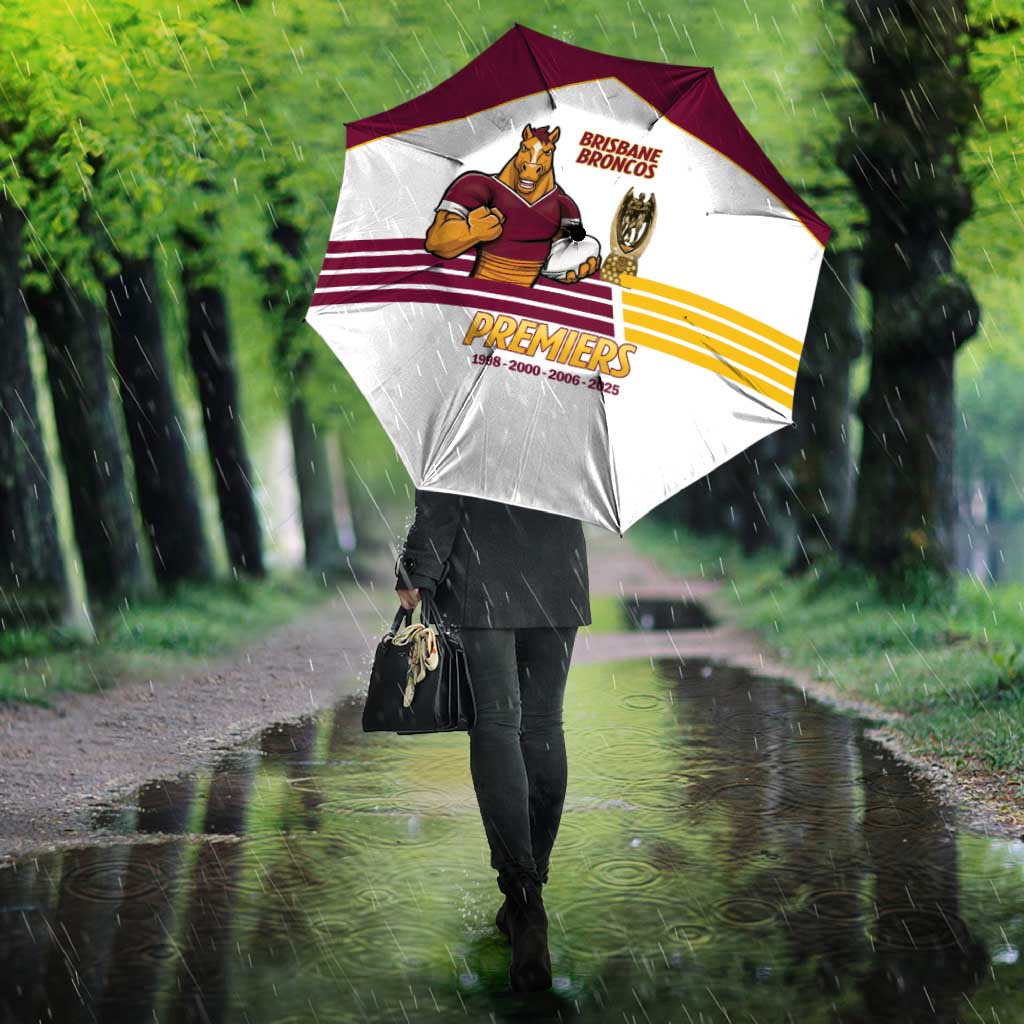 Brisbane Broncos Rugby Umbrella NRL 4th Premiers Proud - Aussie Hoodie