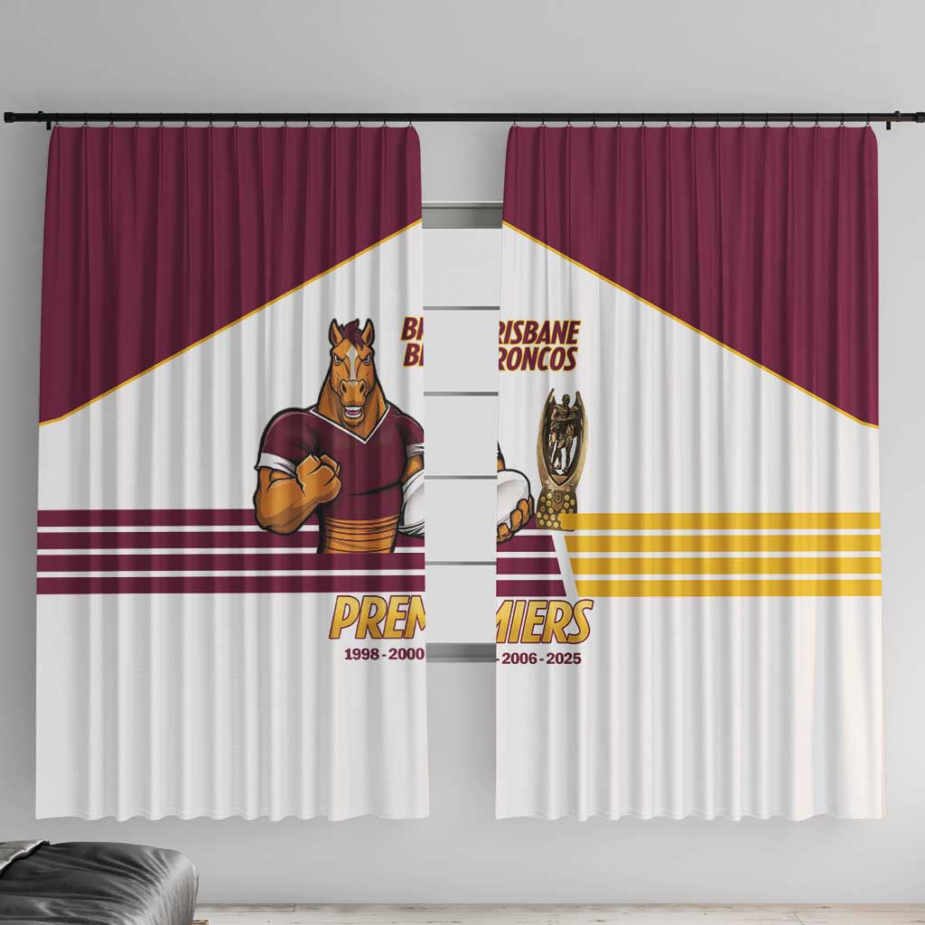 Brisbane Broncos Rugby Window Curtain NRL 4th Premiers Proud - Aussie Hoodie