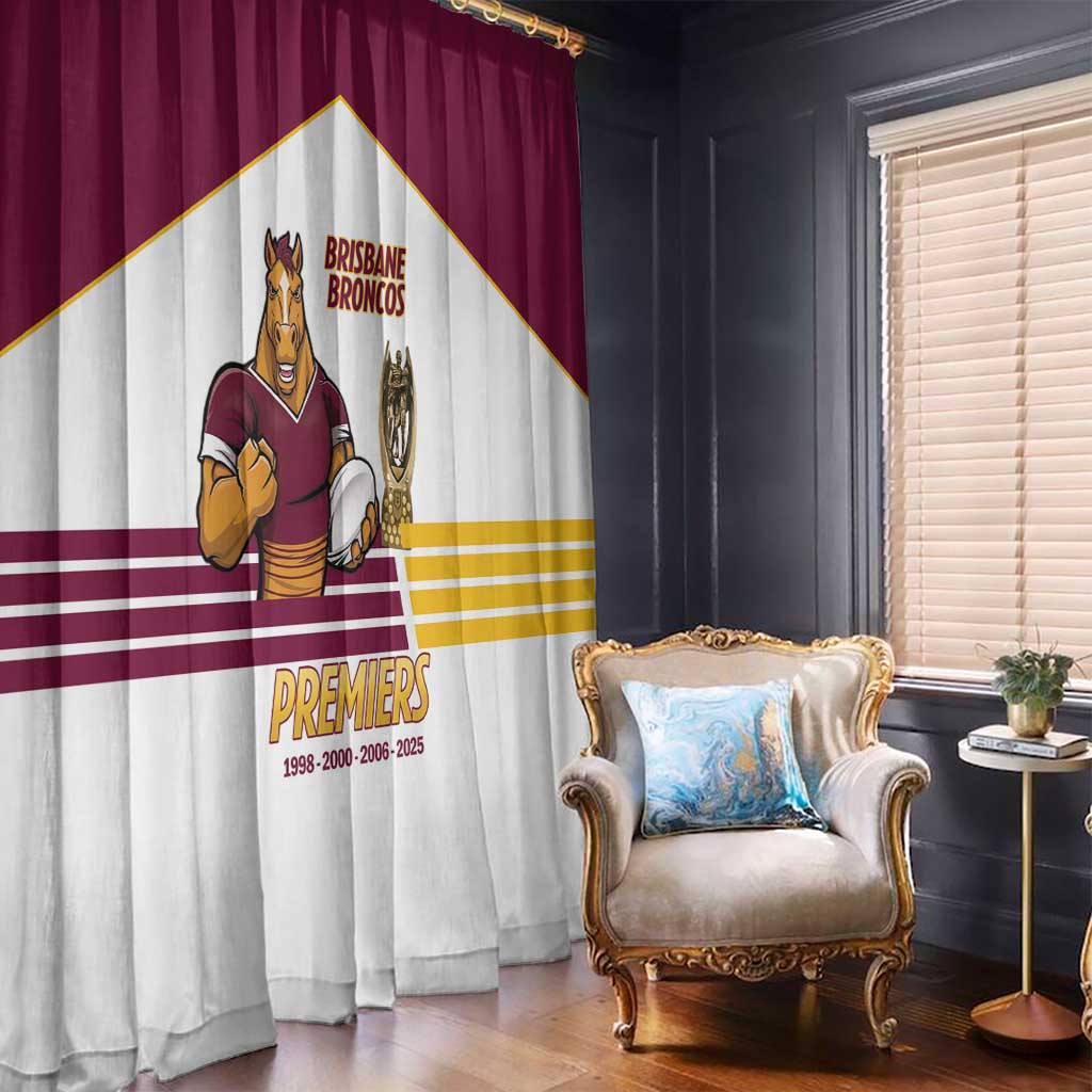 Brisbane Broncos Rugby Window Curtain NRL 4th Premiers Proud - Aussie Hoodie