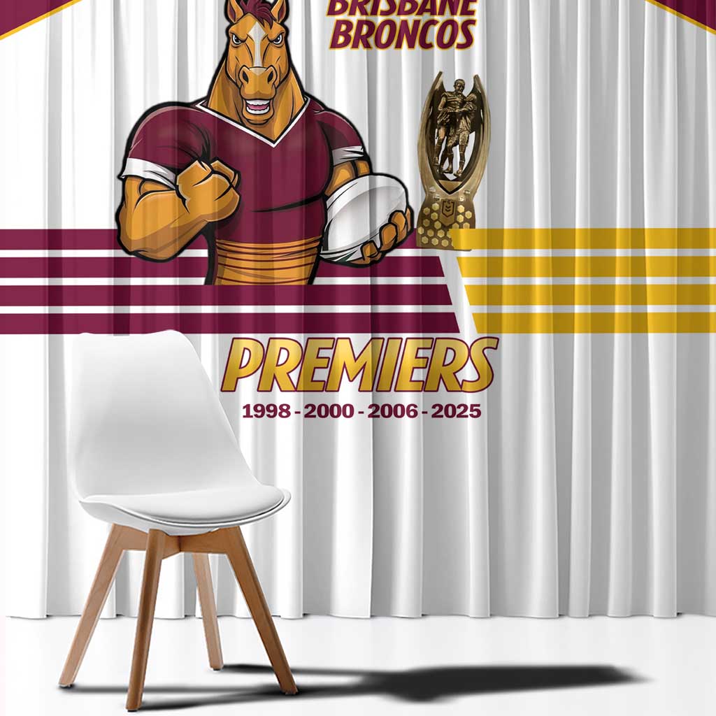 Brisbane Broncos Rugby Window Curtain NRL 4th Premiers Proud - Aussie Hoodie