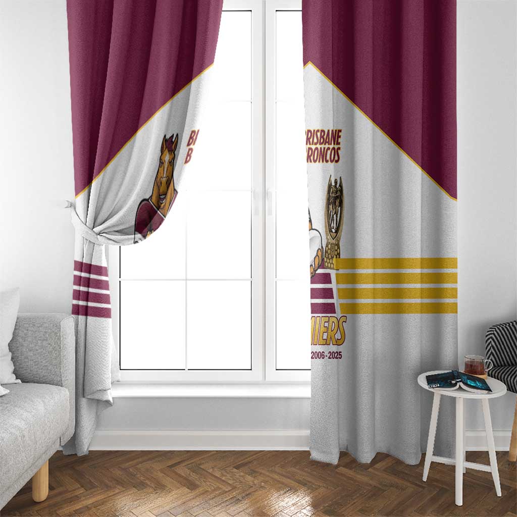 Brisbane Broncos Rugby Window Curtain NRL 4th Premiers Proud - Aussie Hoodie