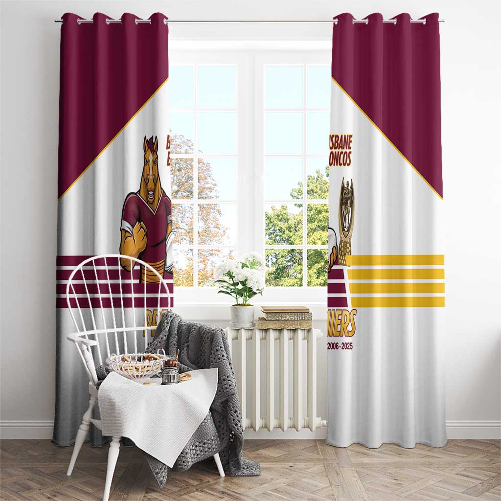 Brisbane Broncos Rugby Window Curtain NRL 4th Premiers Proud - Aussie Hoodie