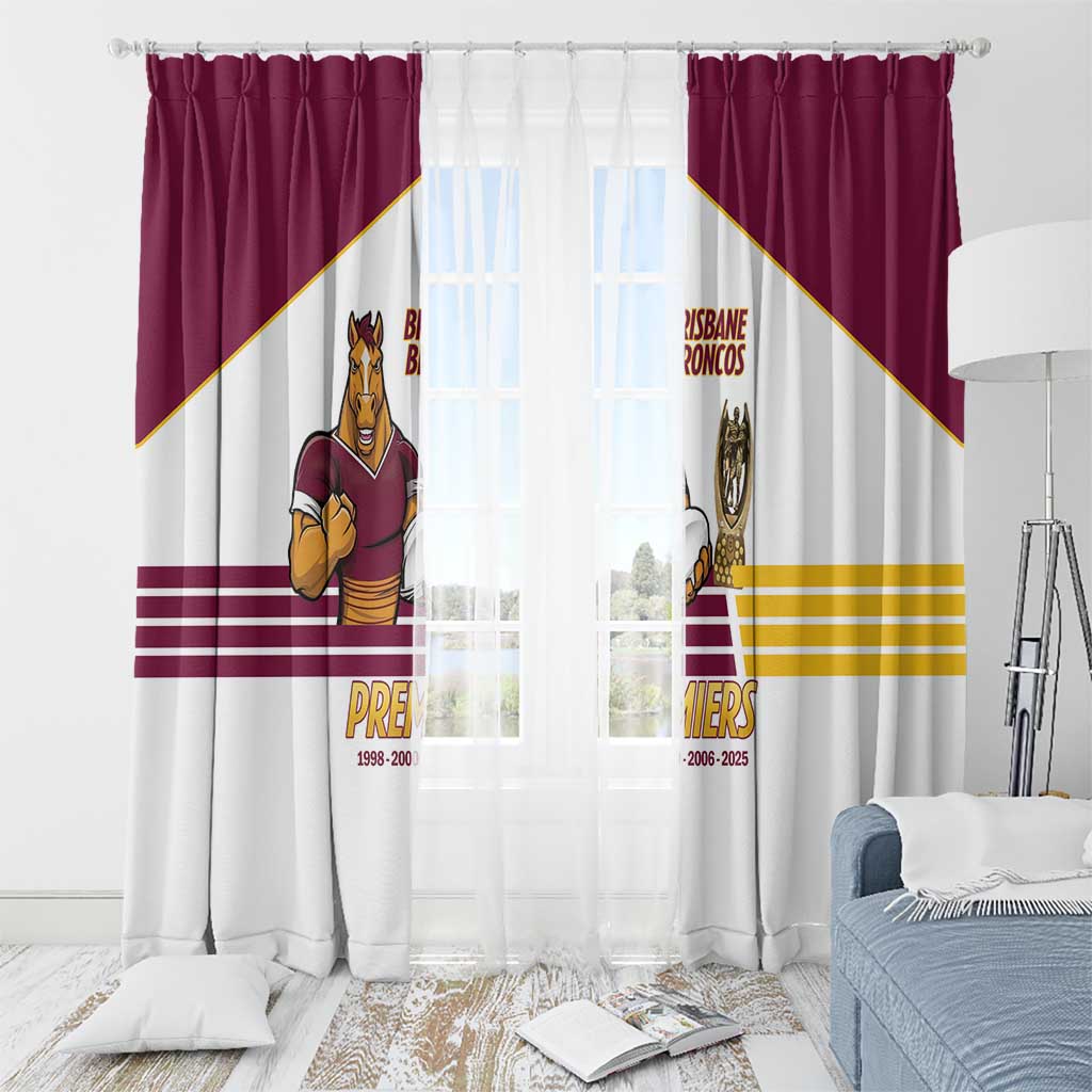 Brisbane Broncos Rugby Window Curtain NRL 4th Premiers Proud - Aussie Hoodie