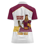 Brisbane Broncos Rugby Personalised Women Polo Shirt NRL 4th Premiers Proud - Aussie Hoodie