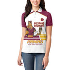 Brisbane Broncos Rugby Personalised Women Polo Shirt NRL 4th Premiers Proud - Aussie Hoodie