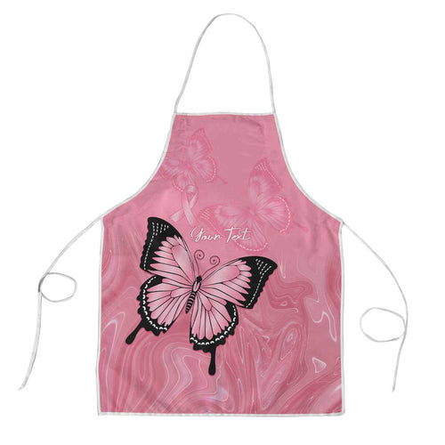 Personalised Australia Breast Cancer Awareness Apron Pink Ribbon Butterfly Opal Pattern - Aussie Hoodie