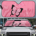 Personalised Australia Breast Cancer Awareness Auto Sun Shade Pink Ribbon Butterfly Opal Pattern - Aussie Hoodie