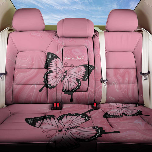 Personalised Australia Breast Cancer Awareness Back Car Seat Cover Pink Ribbon Butterfly Opal Pattern - Aussie Hoodie