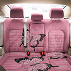 Personalised Australia Breast Cancer Awareness Back Car Seat Cover Pink Ribbon Butterfly Opal Pattern - Aussie Hoodie