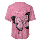 Personalised Australia Breast Cancer Awareness Baseball Jersey Pink Ribbon Butterfly Opal Pattern - Aussie Hoodie