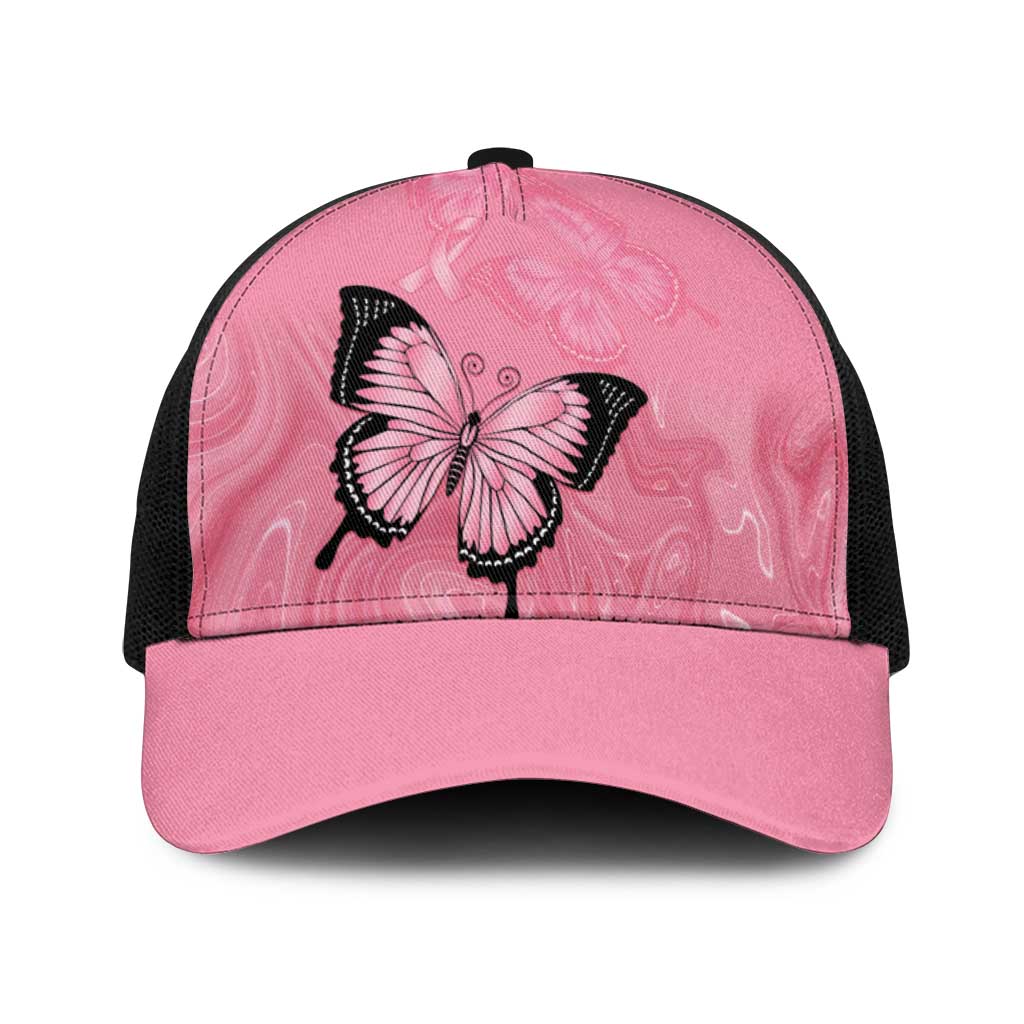 Australia Breast Cancer Awareness Baseball Net Cap Pink Ribbon Butterfly Opal Pattern - Aussie Hoodie