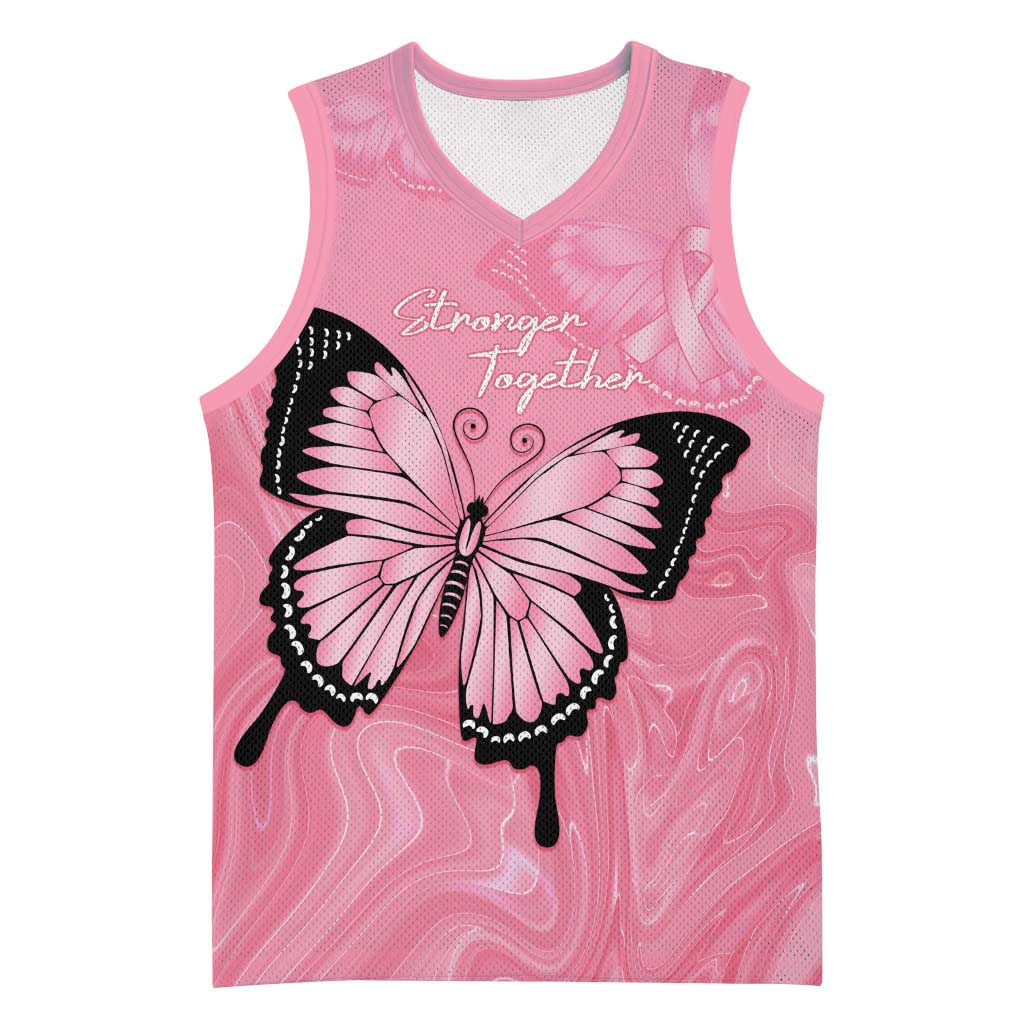 Personalised Australia Breast Cancer Awareness Basketball Jersey Pink Ribbon Butterfly Opal Pattern - Aussie Hoodie