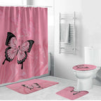 Personalised Australia Breast Cancer Awareness Bathroom Set Pink Ribbon Butterfly Opal Pattern - Aussie Hoodie