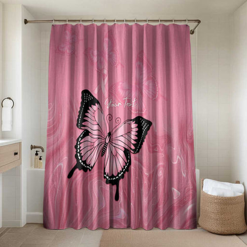 Personalised Australia Breast Cancer Awareness Bathroom Set Pink Ribbon Butterfly Opal Pattern - Aussie Hoodie