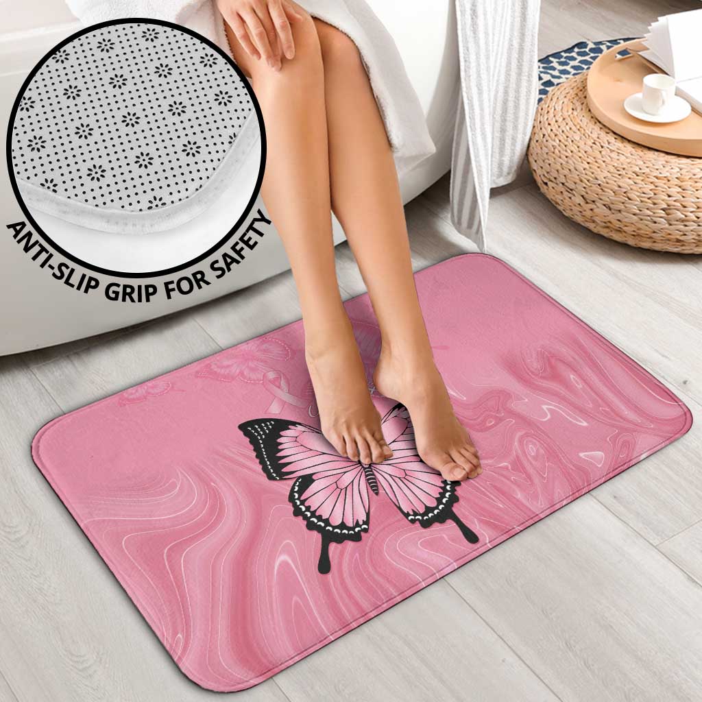 Personalised Australia Breast Cancer Awareness Bathroom Set Pink Ribbon Butterfly Opal Pattern - Aussie Hoodie