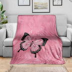 Personalised Australia Breast Cancer Awareness Blanket Pink Ribbon Butterfly Opal Pattern - Aussie Hoodie
